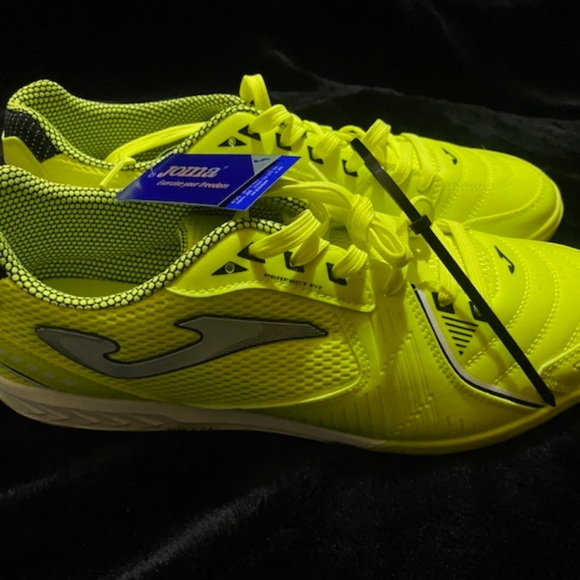 Joma Men Dribling Indoor Soccer Lemon Shoes Exercise your freedom Size 12 NWT - Picture 2 of 7